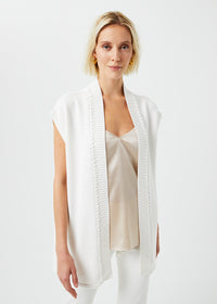 Cardigan sans manches - Blanc Optique