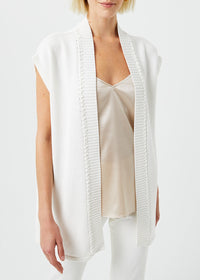 Sleeveless cardigan - Optical White
