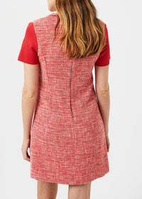 Robe courte à manches contrastantes - Corail