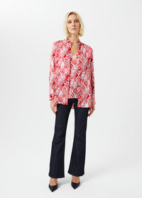 Chemise imprime cachemire - Rouge Moyen