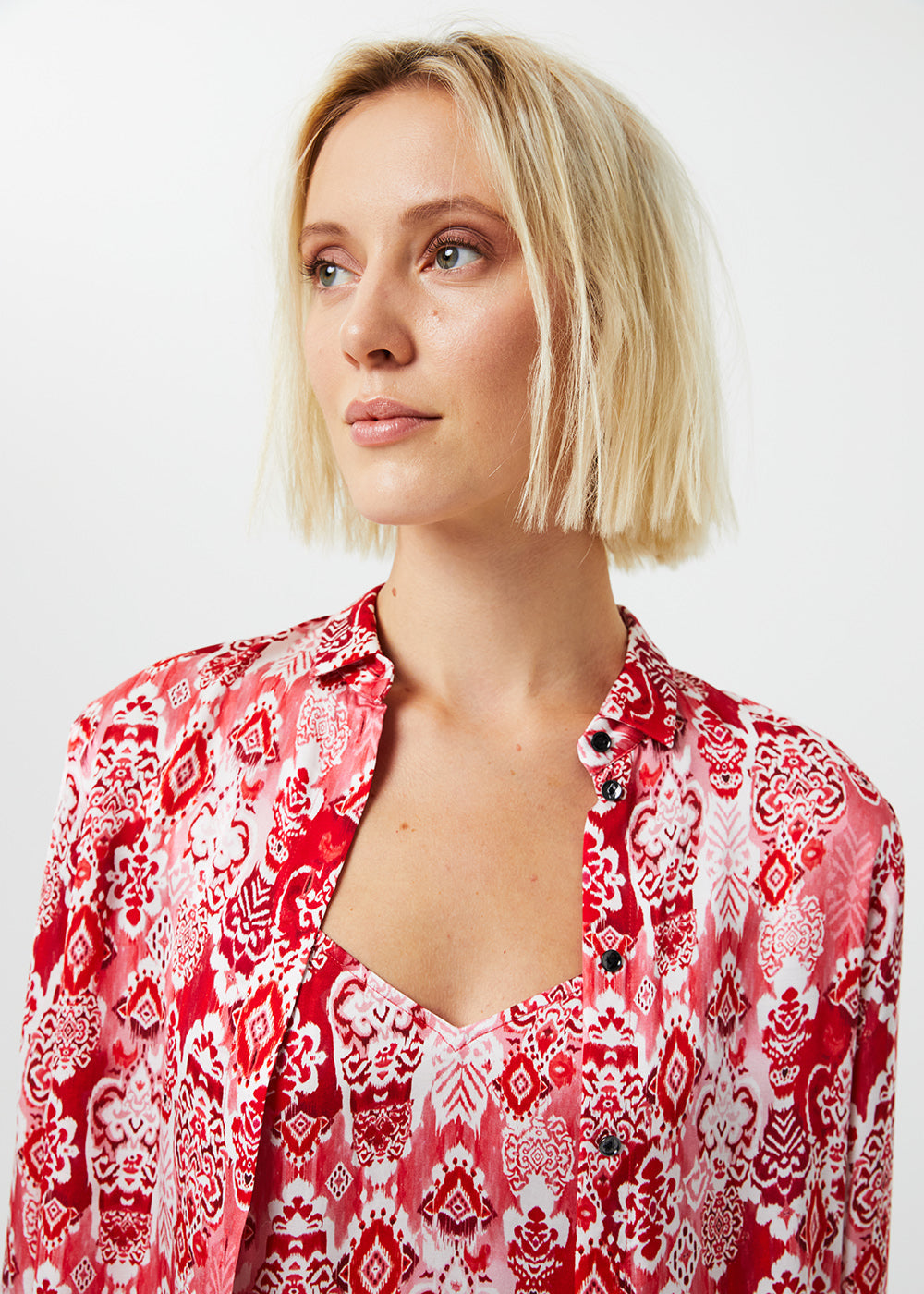 Chemise imprime cachemire - Rouge Moyen