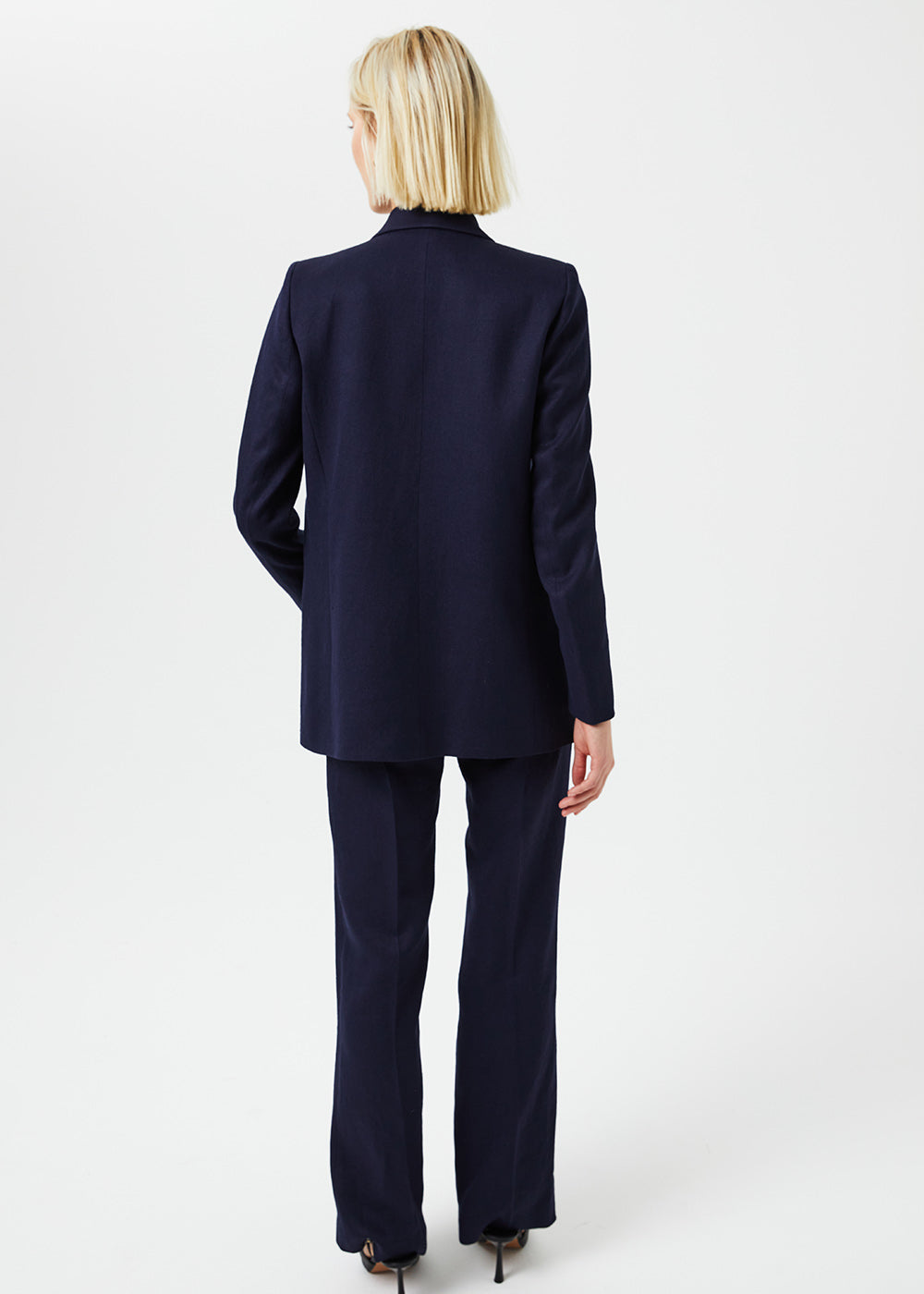 Veste longue double toile - Marine