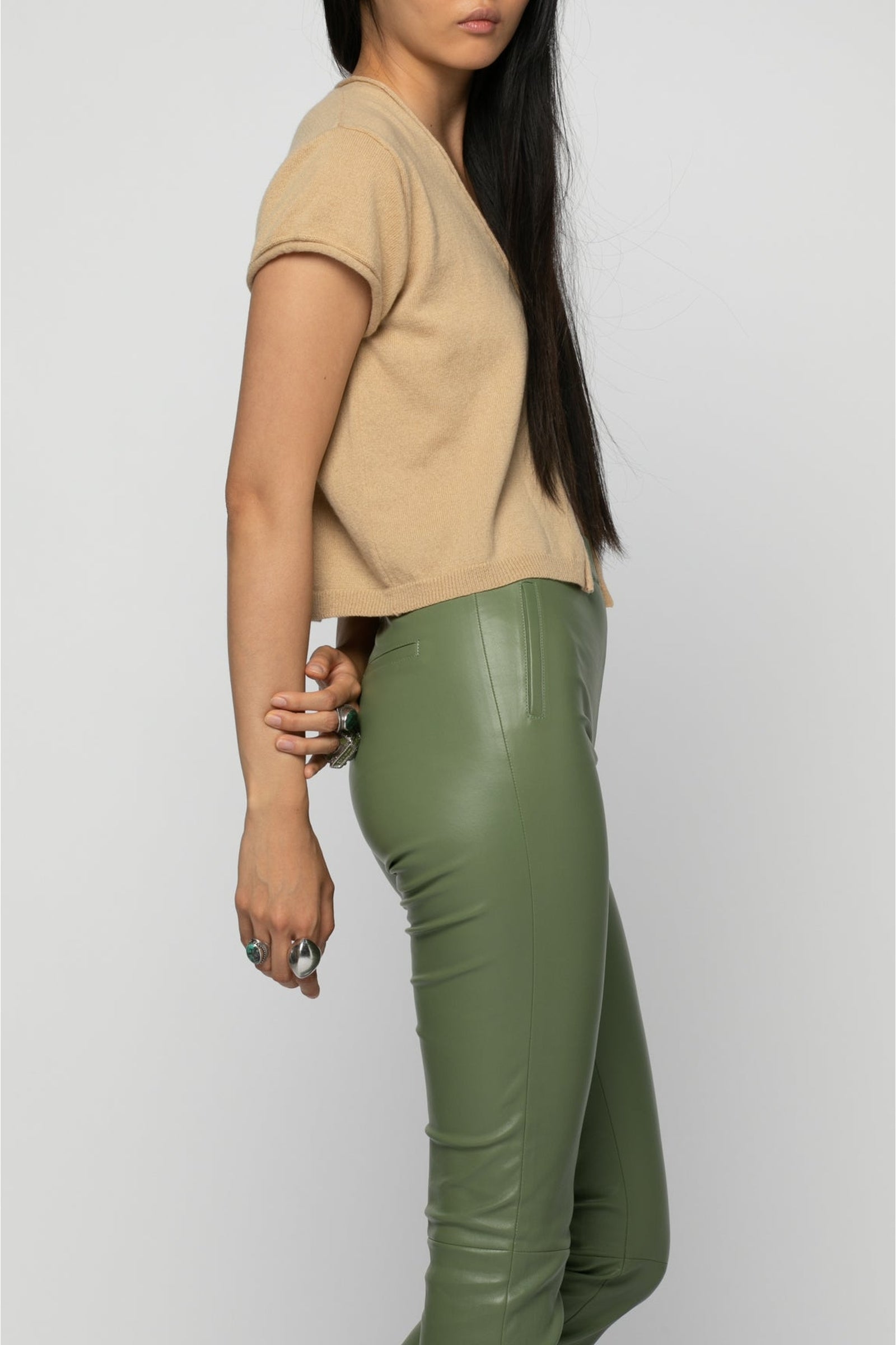 Ginger short-sleeved cardigan - Dune