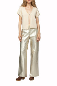 Ginger short-sleeved cardigan - Linen