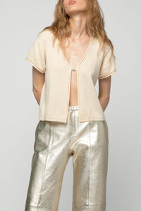 Ginger short-sleeved cardigan - Linen