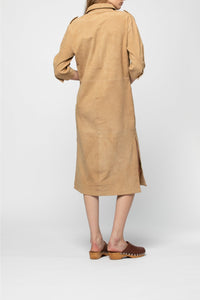 Rafaela dress in suede with laces - Dune