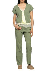 Ginger short-sleeved cardigan - Almond