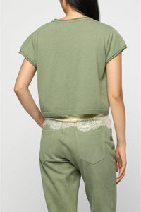 Ginger short-sleeved cardigan - Almond