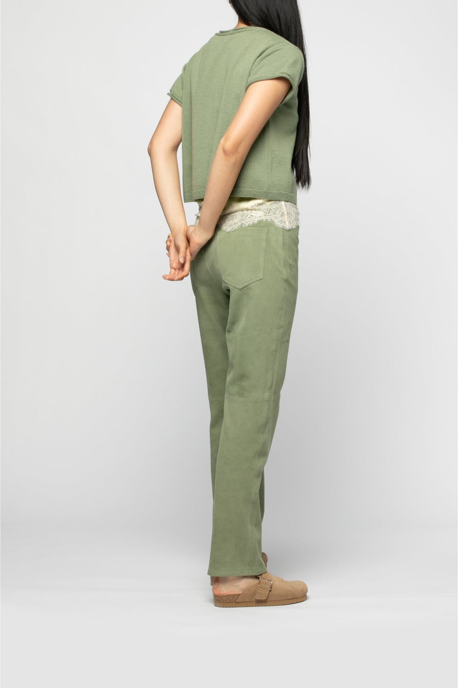 Ginger short-sleeved cardigan - Almond