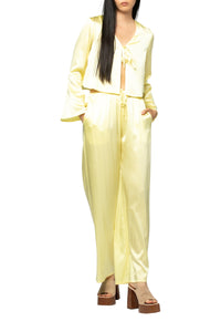 Tizia top with silk tie detail - Lemonade