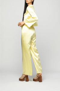 Tizia top with silk tie detail - Lemonade