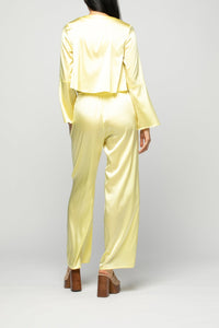 Tizia top with silk tie detail - Lemonade