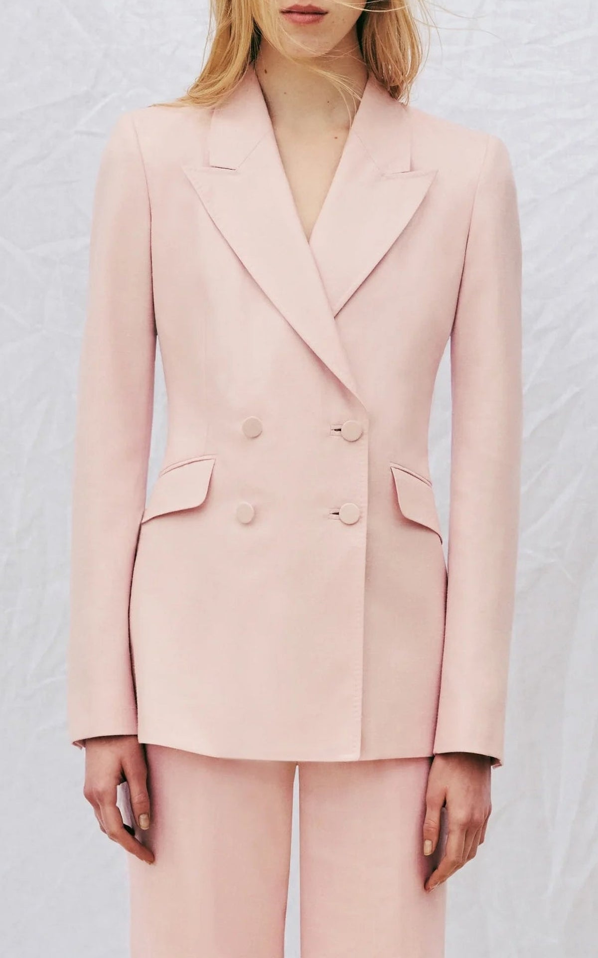 Blush / Veste blazer Stephanie en laine - Blush