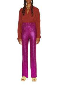 Pantalon Duke à paillettes - Bougainvillier