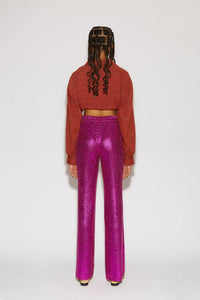 Pantalon Duke à paillettes - Bougainvillier