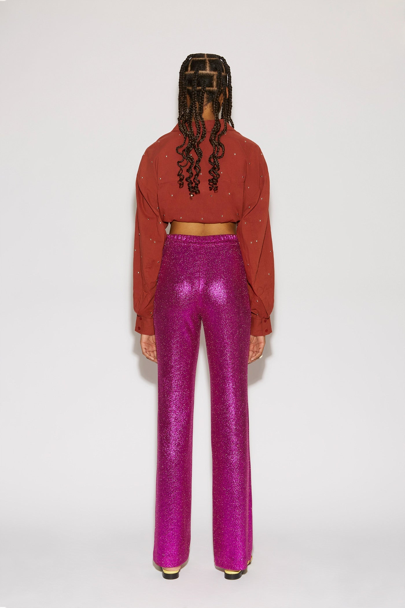 Pantalon Duke à paillettes - Bougainvillier