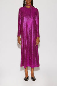Robe longue Hollies à paillettes - Bougainvillier