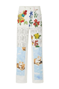 Pantalon droit Upcyclé - Multicolor