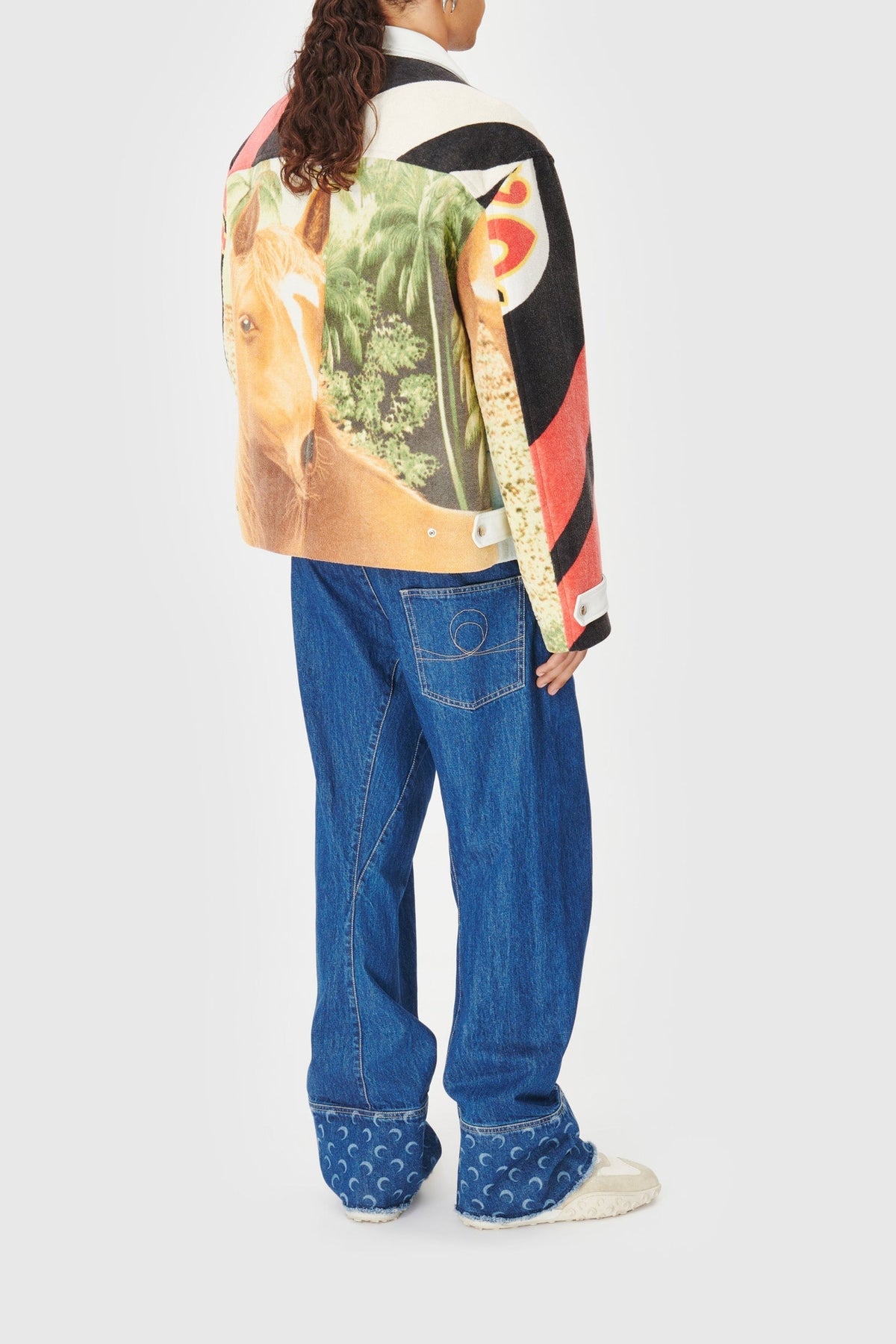 Veste carrée en serviettes Upcyclé - Multicolor