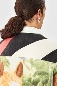 Veste carrée en serviettes Upcyclé - Multicolor