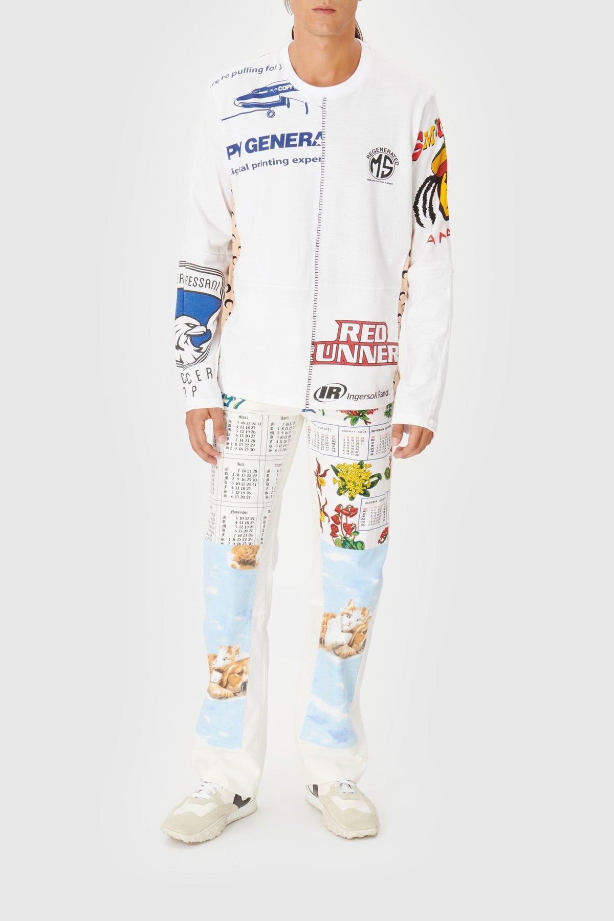 Pantalon droit Upcyclé - Multicolor