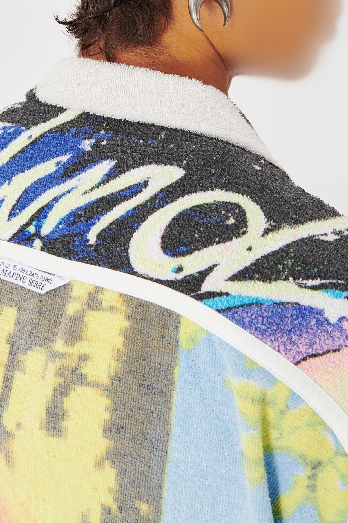 Chemise de bowling en jersey Upcyclée - Multicolor