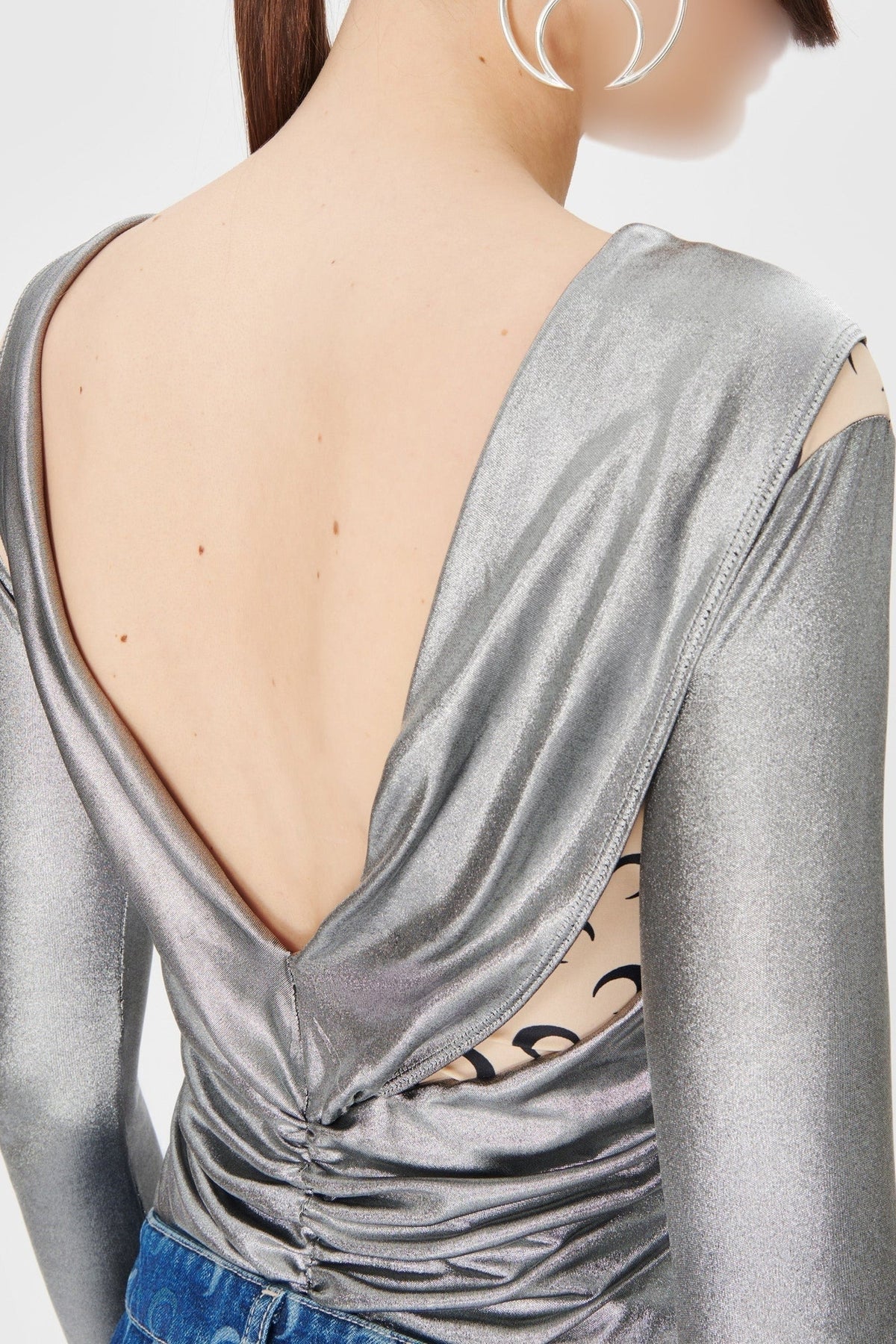 Body drapé en jersey - Silver