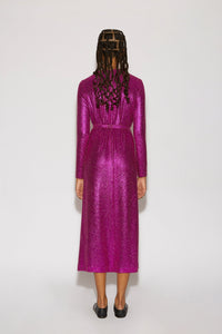 Robe longue Hollies à paillettes - Bougainvillier