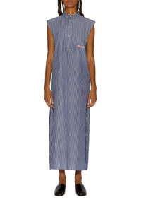 Robe longue à motif Libertines - Marine