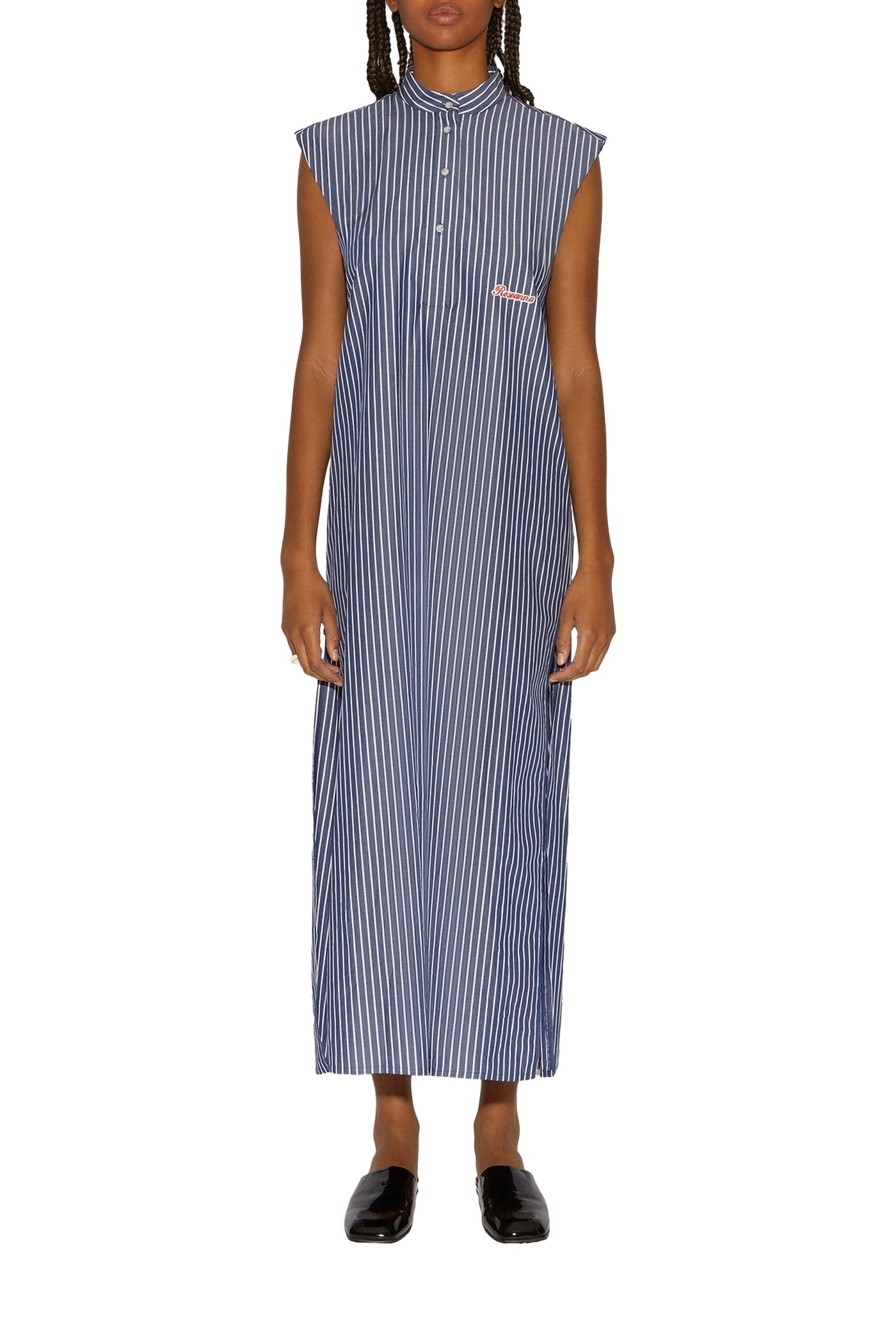 Robe longue à motif Libertines - Marine