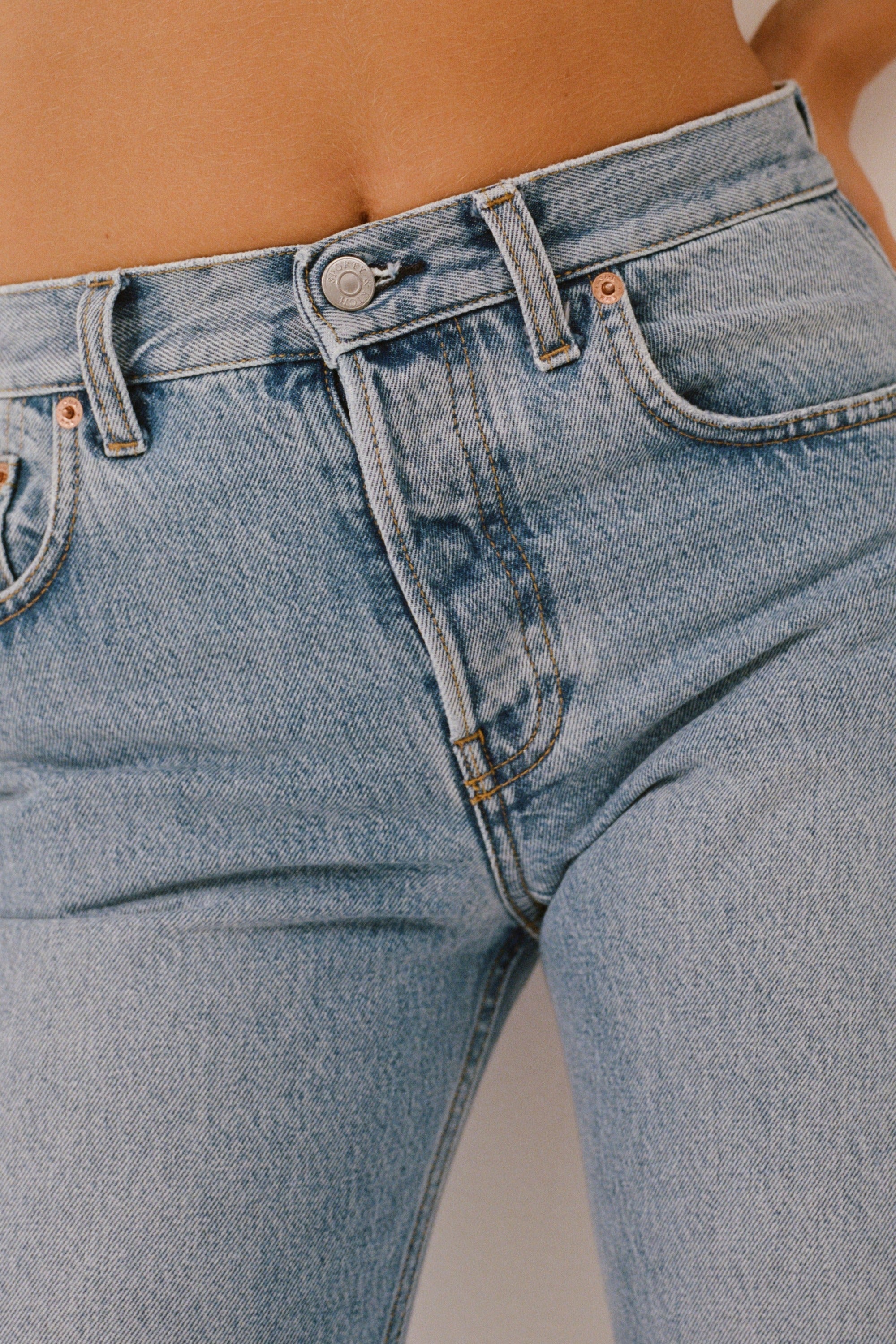 Pantalon droit vintage en denim - Old