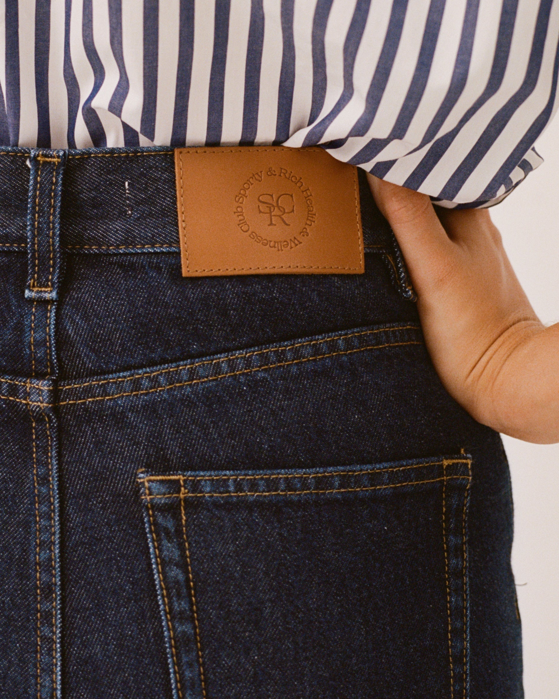 Pantalon large en denim - One Wash
