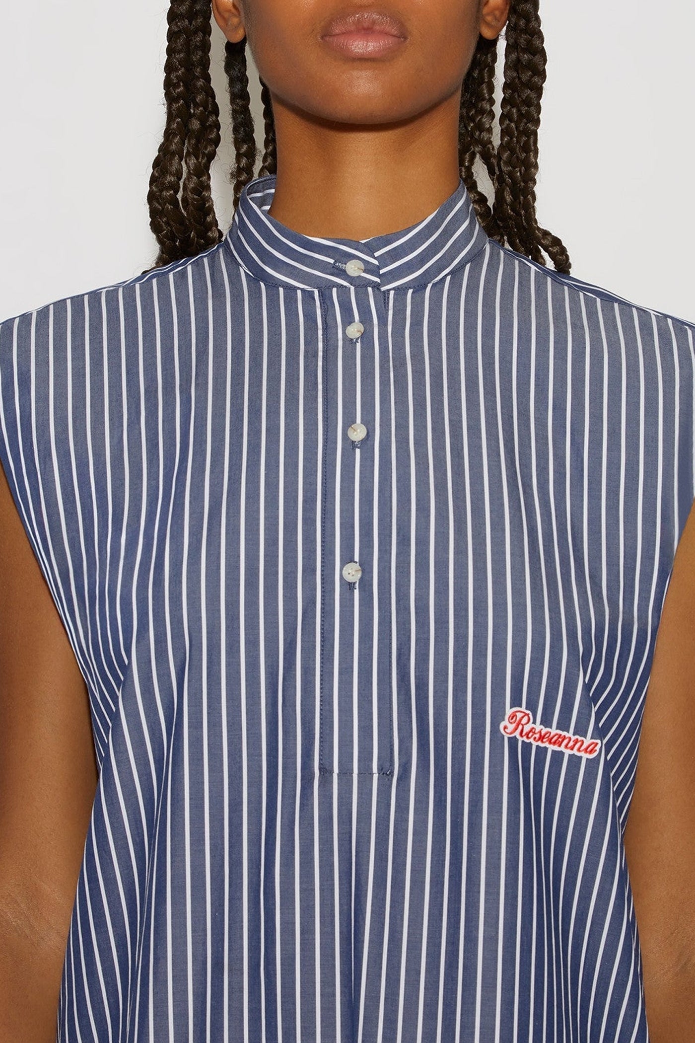 Robe longue à motif Libertines - Marine