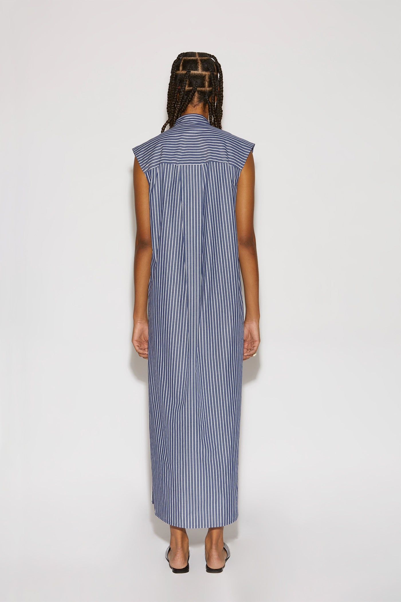 Robe longue à motif Libertines - Marine