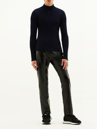 Réédition high-neck jumper - Navy