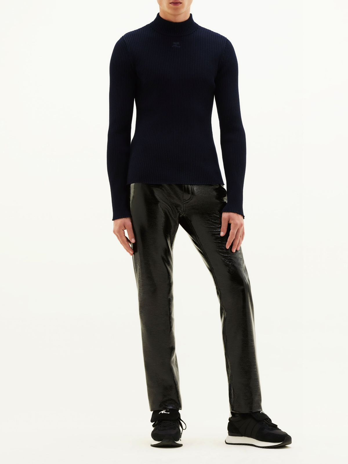 Réédition high-neck jumper - Navy