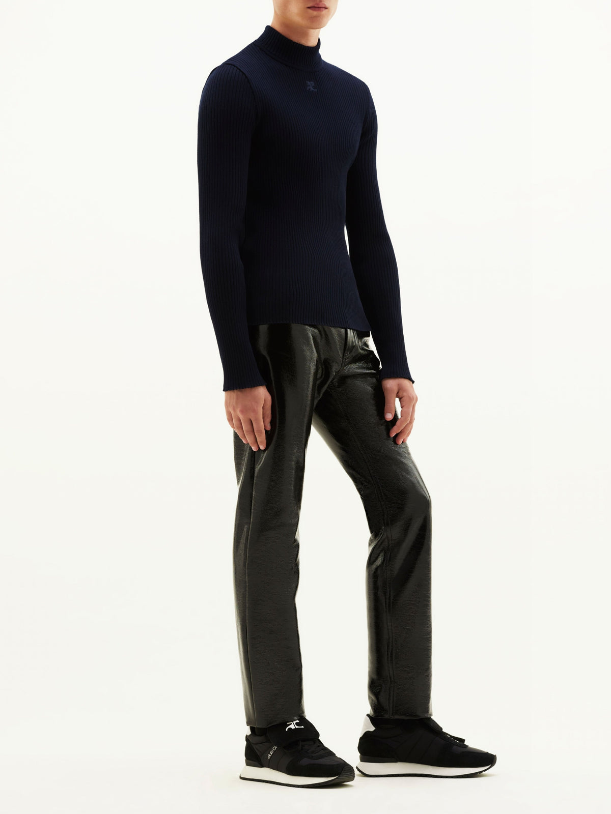 Réédition high-neck jumper - Navy