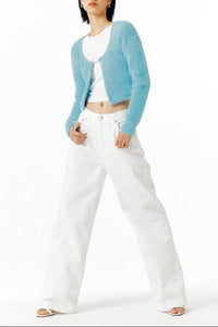 Pantalon droit Magny en denim - Bright White