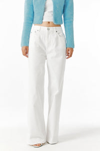 Pantalon droit Magny en denim - Bright White