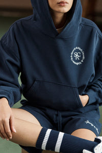 Sweatshirt court SRHWC - Bleu Marine & Blanc