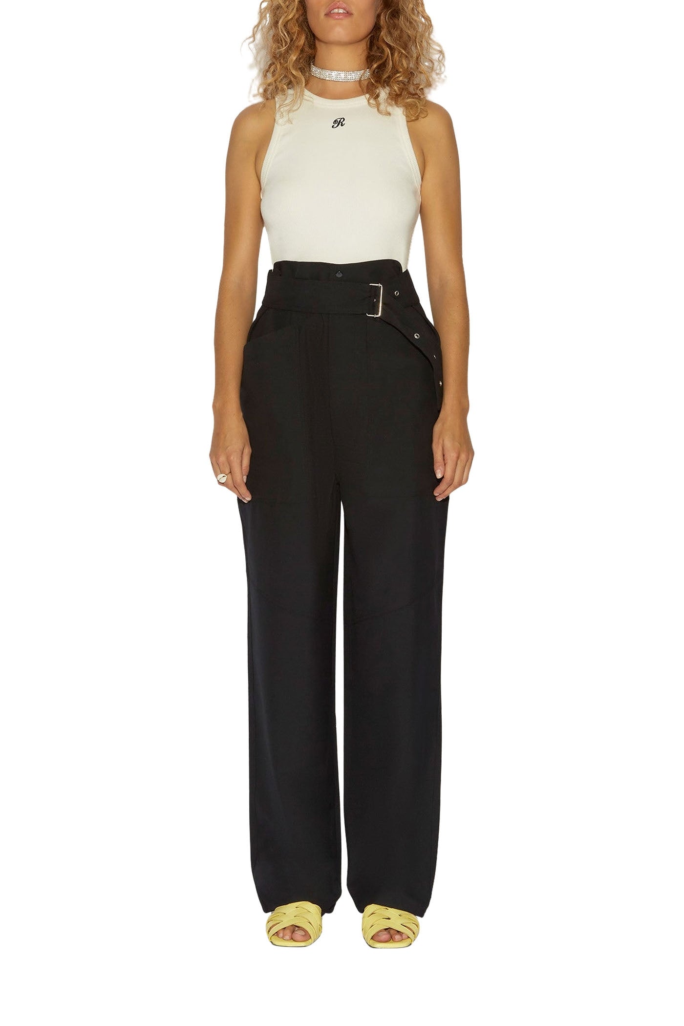 Unnie wool blend trousers - Charcoal