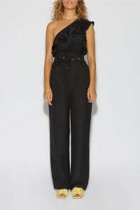 Unnie wool blend trousers - Charcoal
