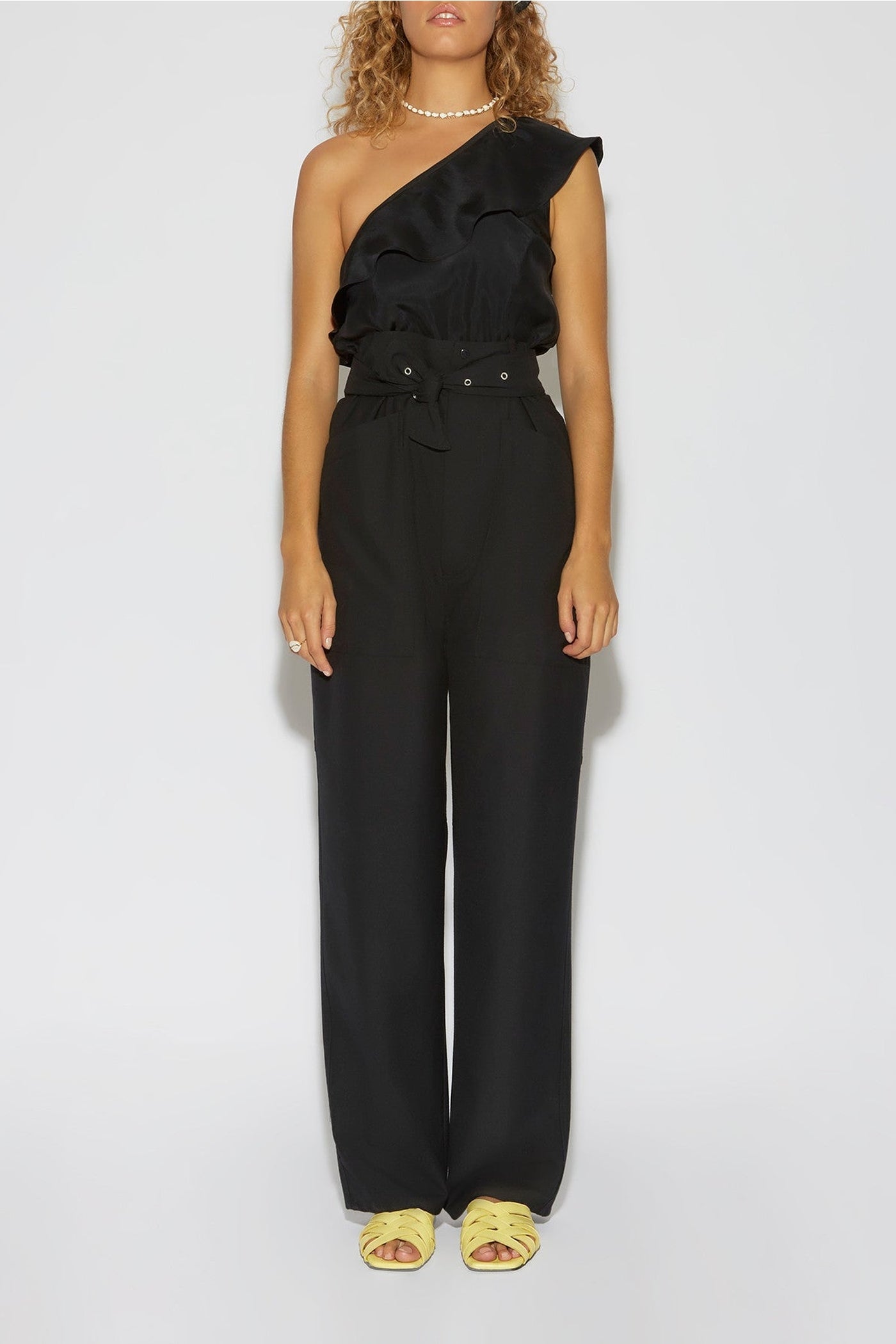 Unnie wool blend trousers - Charcoal