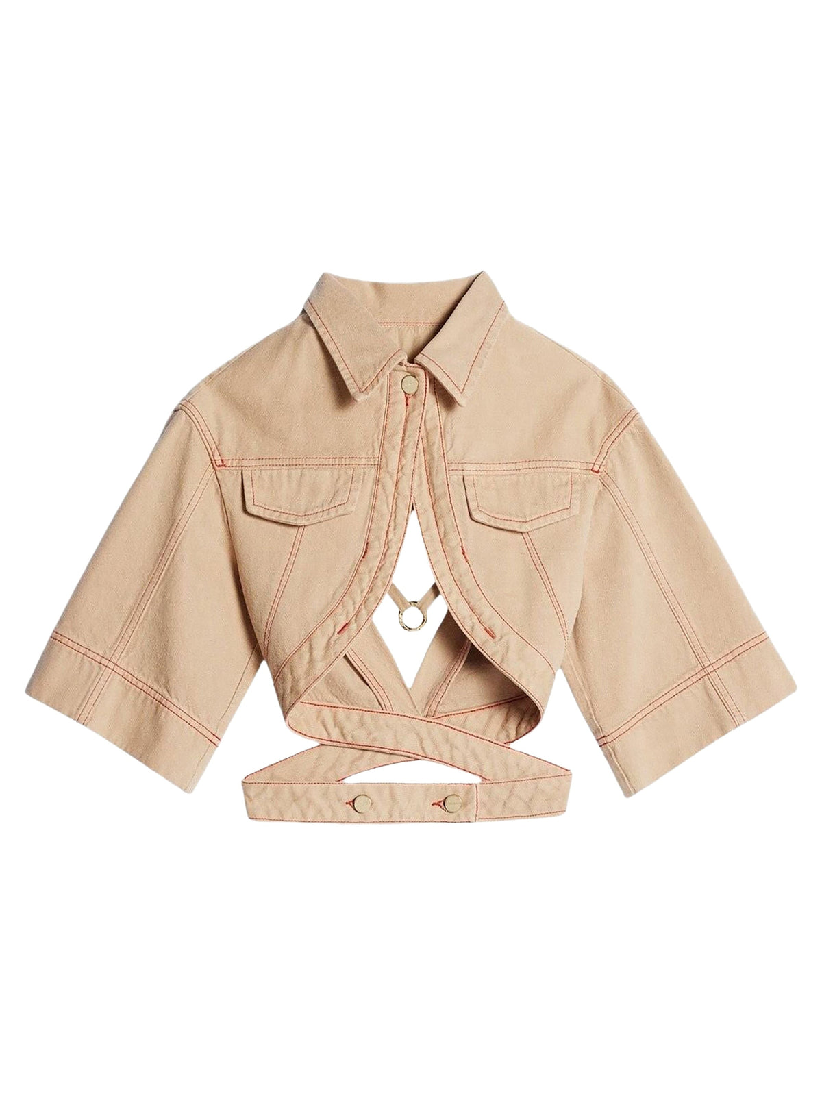 Chemise boléro De-Nimes Yuma - Beige & Terracotta