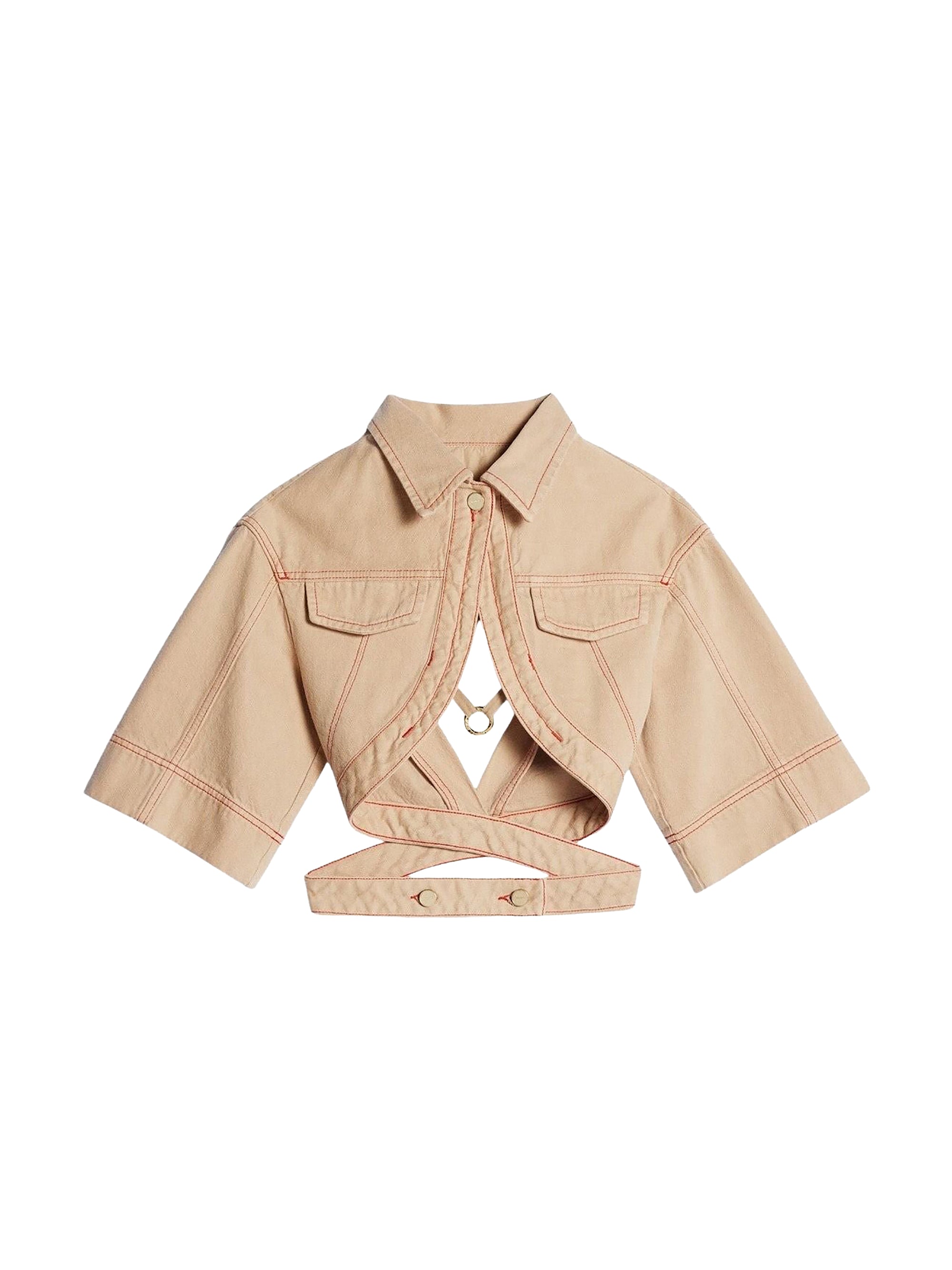 Chemise boléro De-Nimes Yuma - Beige & Terracotta