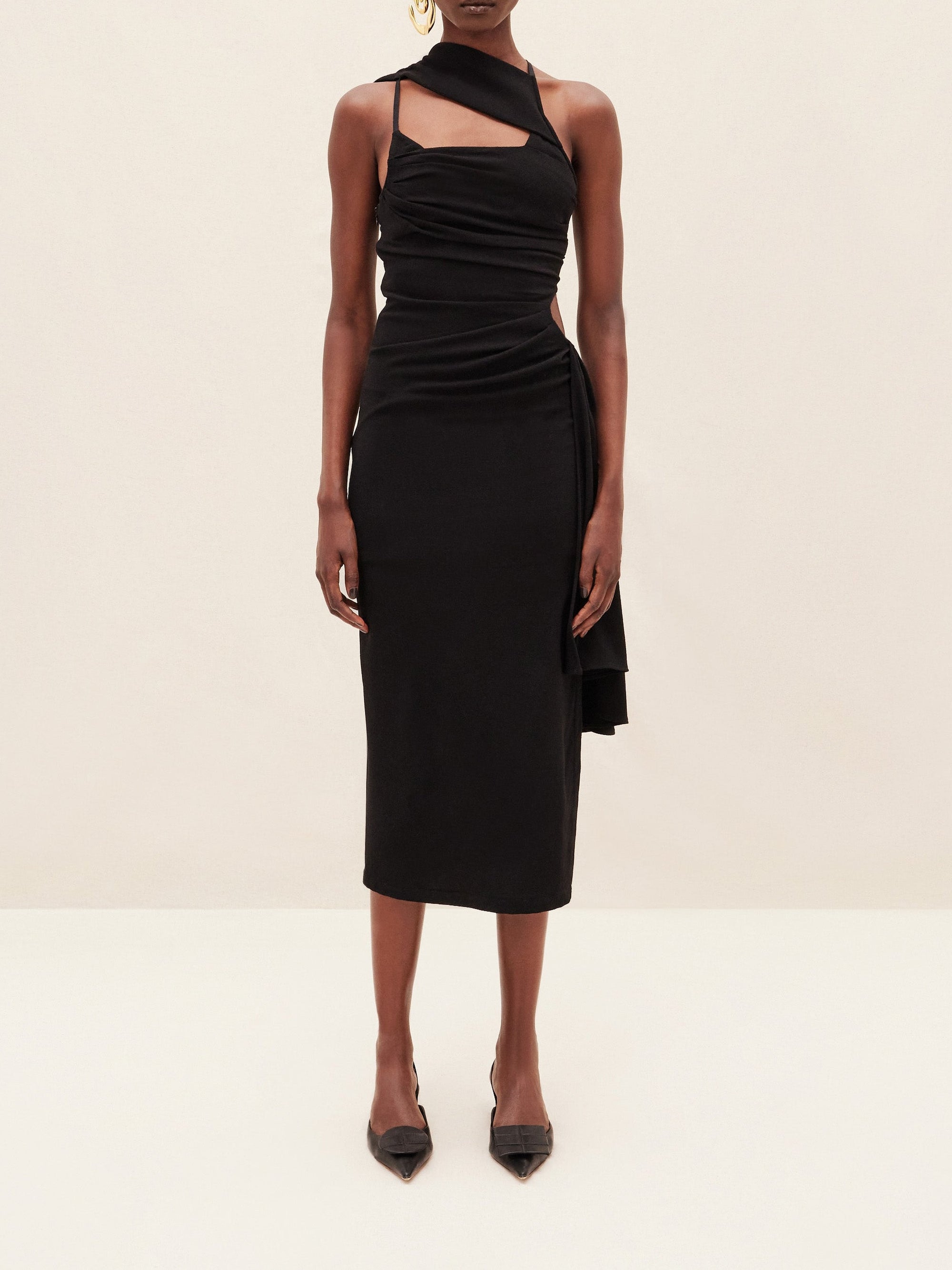 Robe Abanada en laine - Black