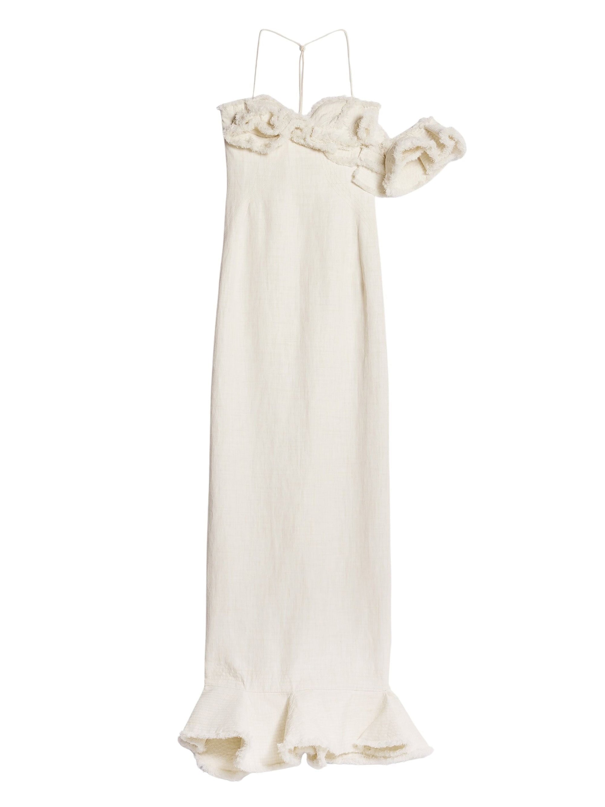 Robe Artichaut en lin - Off-White