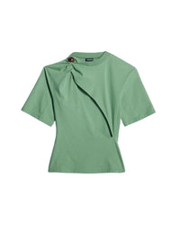 T-shirt Perola fendu - Green