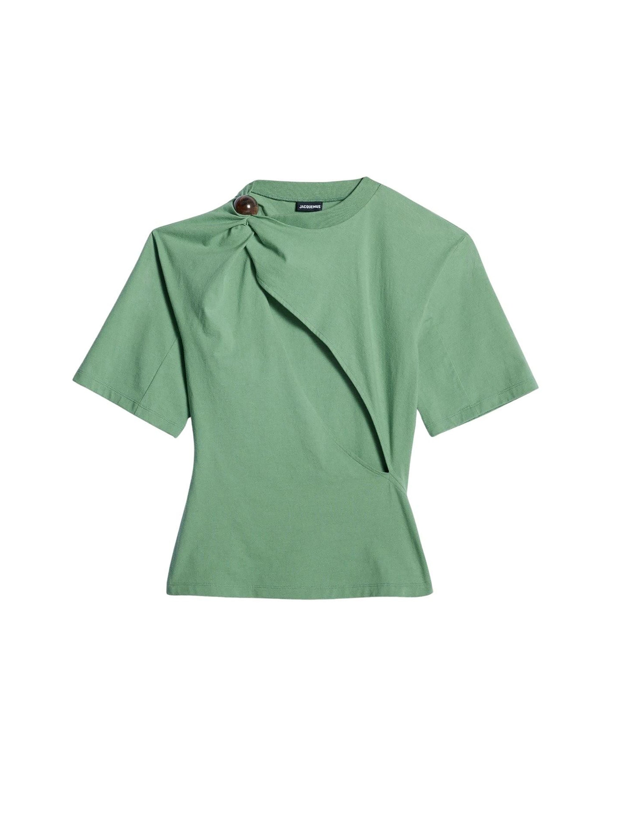 T-shirt Perola fendu - Green