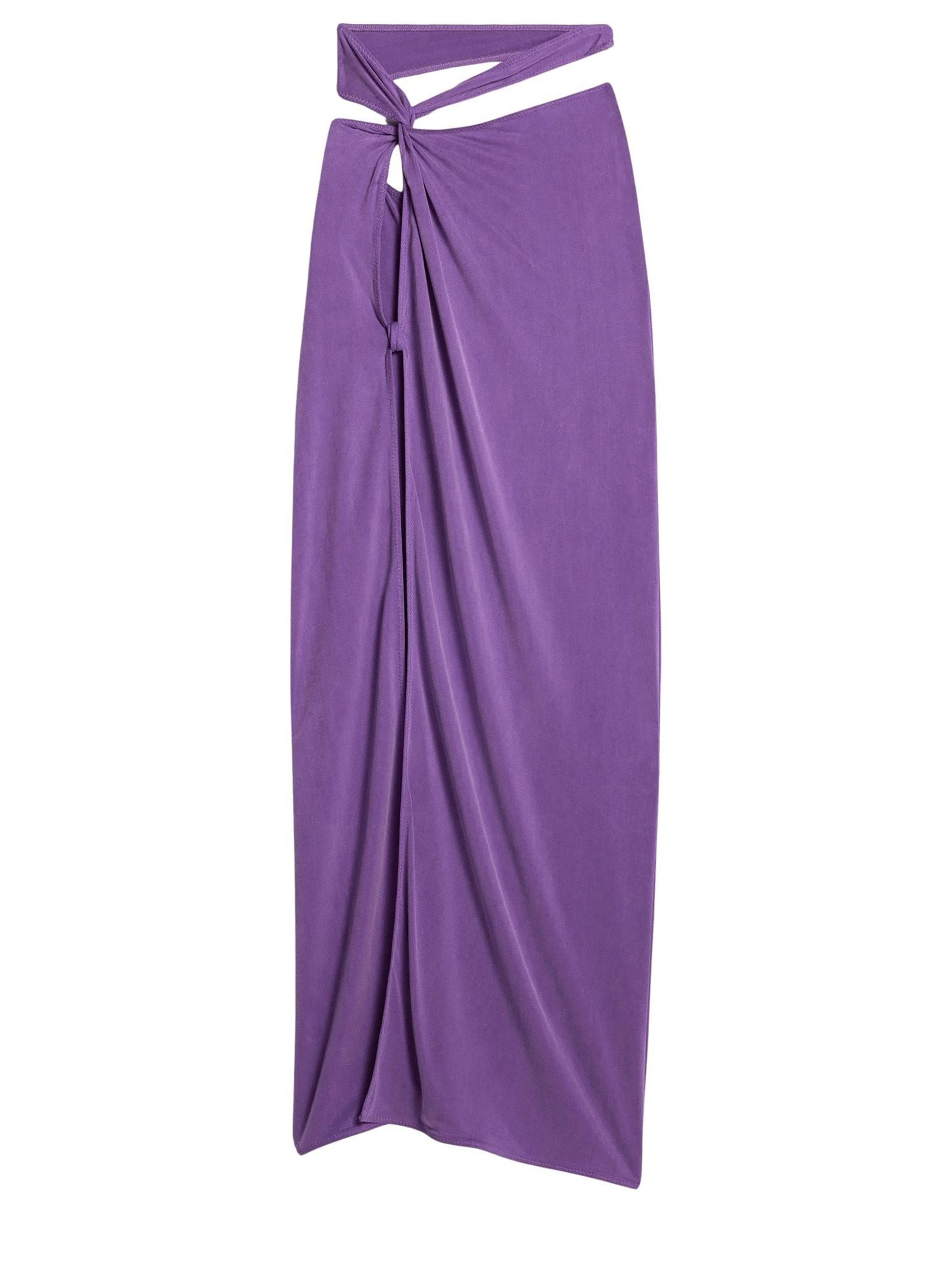 Jupe Espelho midi asymétrique - Purple